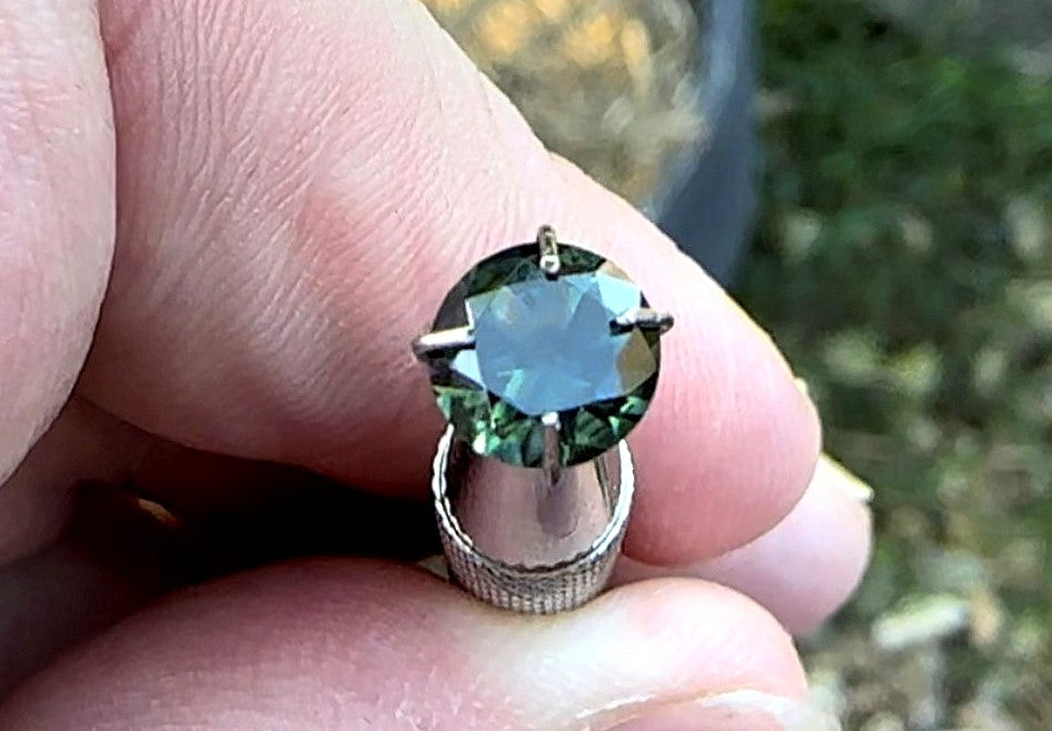 Blue green deals parti sapphire ring